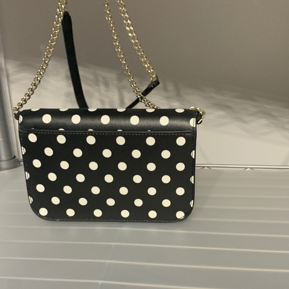 Kate Spade NWT Black and White Polka Dot Crossbody Bag - Picture 3 of 5